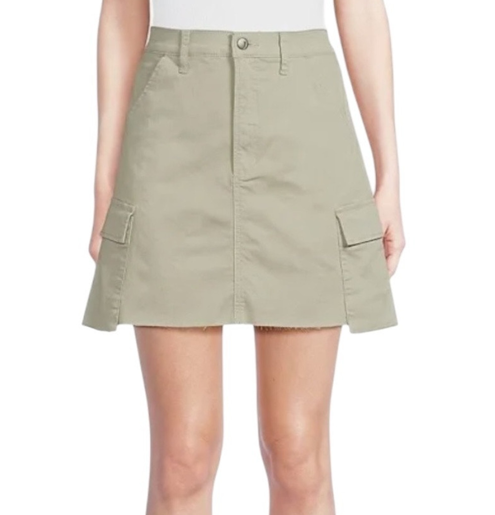 Joe's Jeans skirt A Line Denim cargo light green size 33